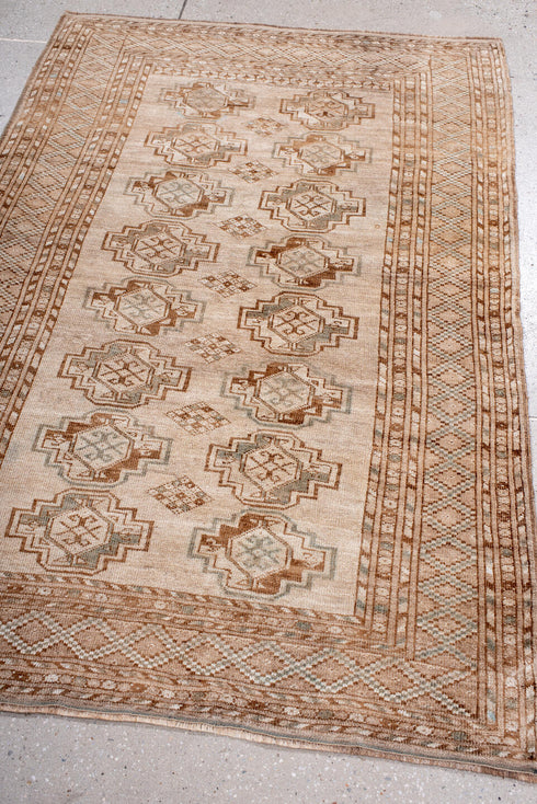 Antique Afghan Area Rug (3' x 5')
